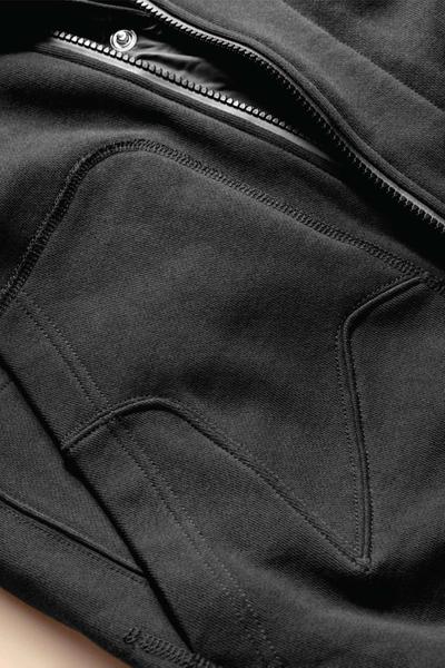 Sewing details. close up of a pocket. Soloist x Converse collaboration.