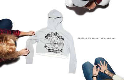 People sitting around a cropped sweatshirt. Converse Blue Sky project focusing on the concept of Urban Utility and what it means to both the consumer and the brand.