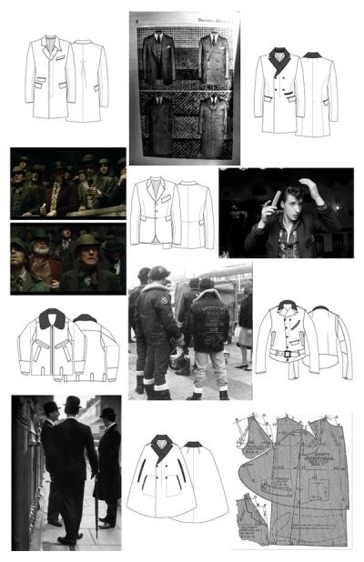 MENSWEAR MOODBOARD COLLAGE & CADS