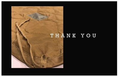 Thank you page featuring a quilted sleeping bag. Converse Blue Sky project focusing on the concept of Urban Utility and what it means to both the consumer and the brand.