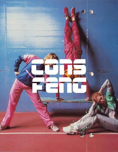 Three people stretching in a locker room. Converse X Faith Connexion, Koché, Feng Chen Wang collaboration