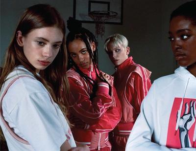 An image of a group of women in the Feng X Converse collection. Converse X Faith Connexion, Koché, Feng Chen Wang collaboration