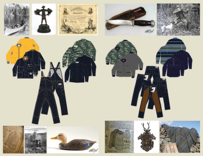 MOOD BOARD & COLLECTION OF CLOTHING