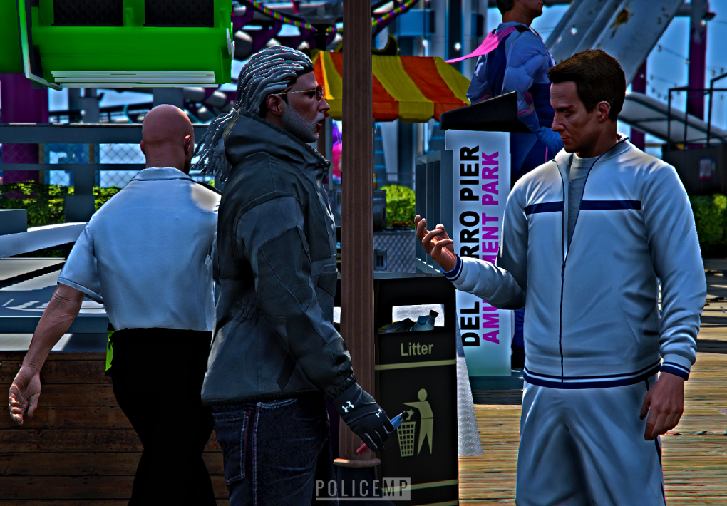 Police Officers interacting with the public