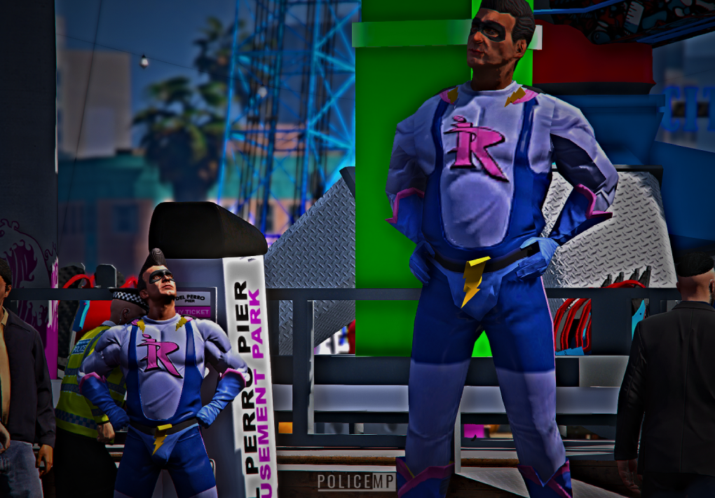 Civilians at the pier