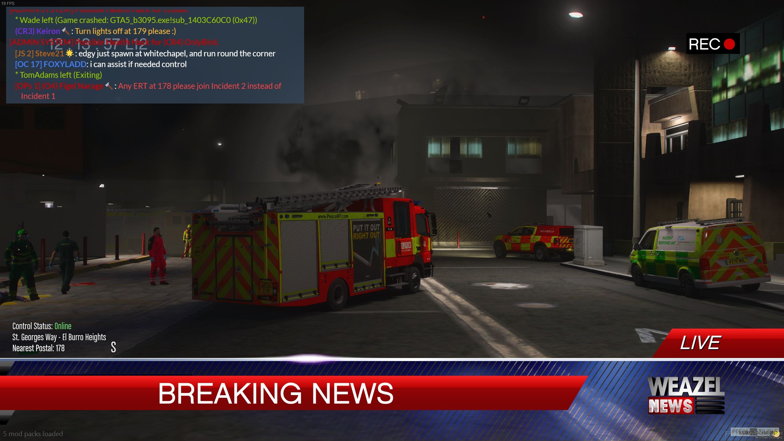 MAJOR INCIDENT AT ROYAL LONDON