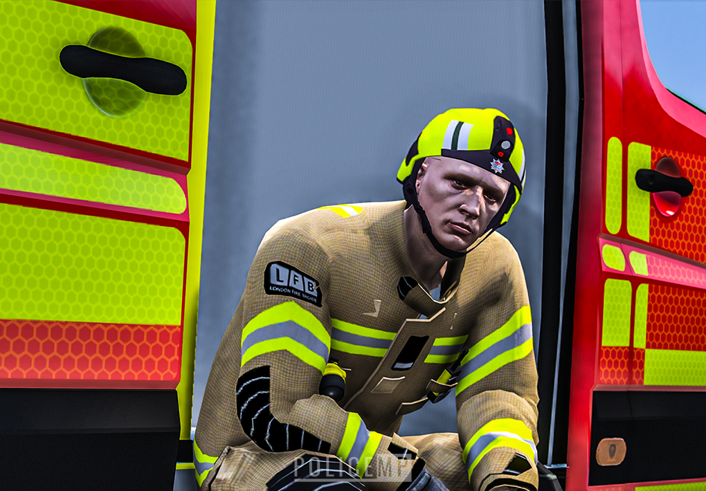 LFRS Fire Fighter watching the incident unfold