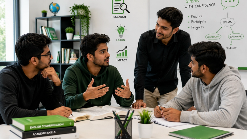 ESL students discussion in a classroom