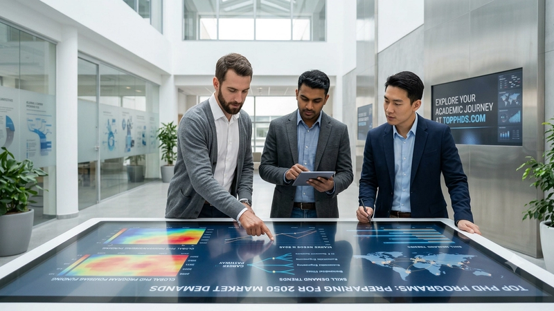 A group of multi-ethnic researchers in a modern university facility