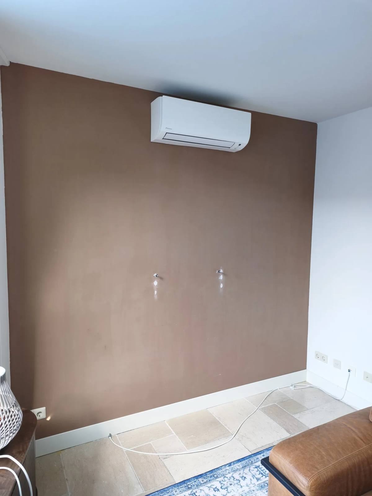 Wand in Fabric Beige: zo zag het er eerst uit