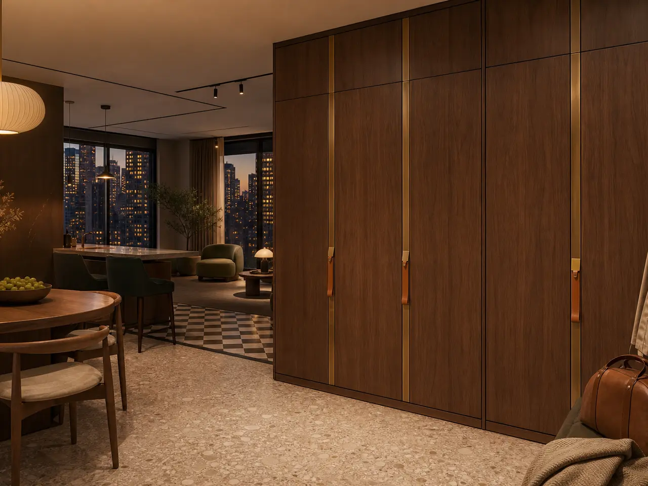 Fadior Vestidor Eclipse con Portal de Empaque con Calidad de Jurado - vestidor a medida en acero inoxidable 304 con acabados residenciales, almacenamiento y planificación por estancia