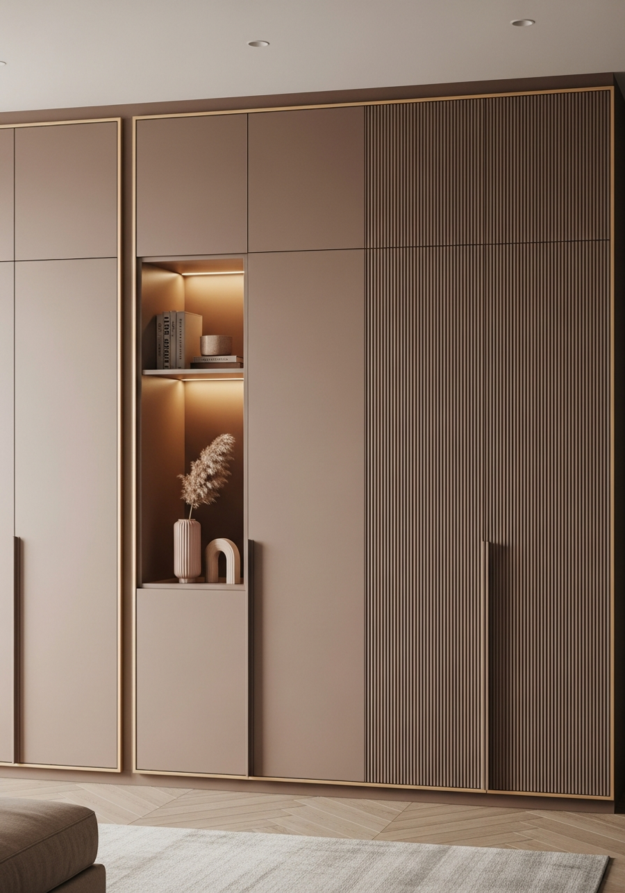 Fadior Brera Wardrobe Suite — 304 stainless steel wardrobe system, front view