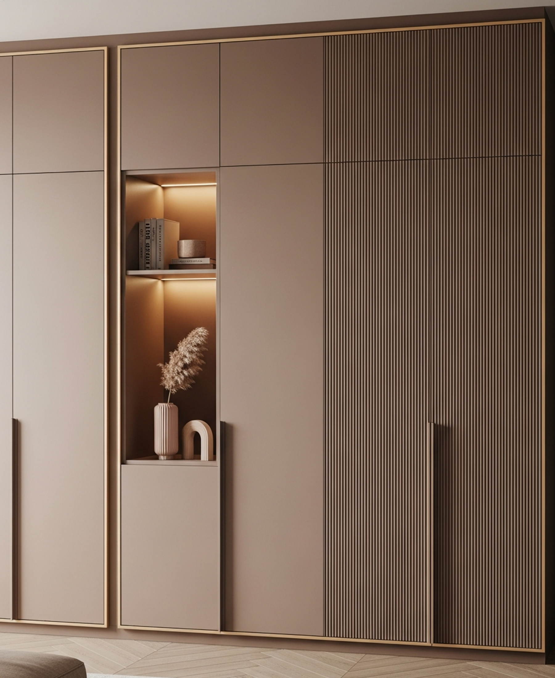 Fadior Brera Wardrobe Suite — 304 stainless steel wardrobe system, front view