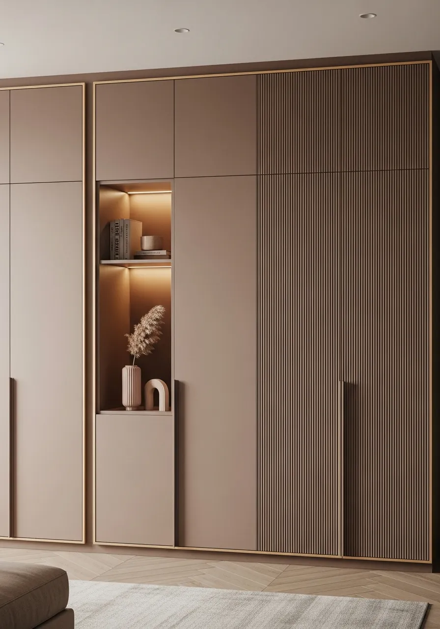 Fadior Brera Wardrobe Suite — 304 stainless steel wardrobe system, front view