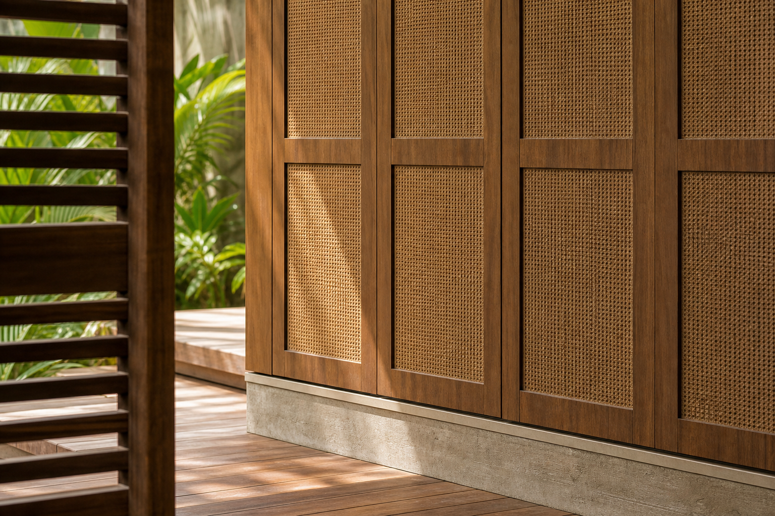 Fadior Voyage Cedar Shadow Dressing Passage — close-up of stainless steel finish and hardware detail