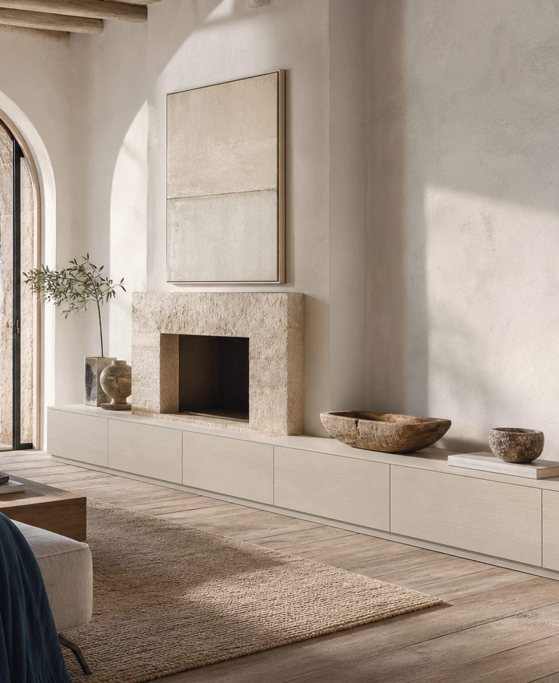 Fadior Galleria Living Room Suite with Modular Display Plinth — 304 stainless steel living room system, front view