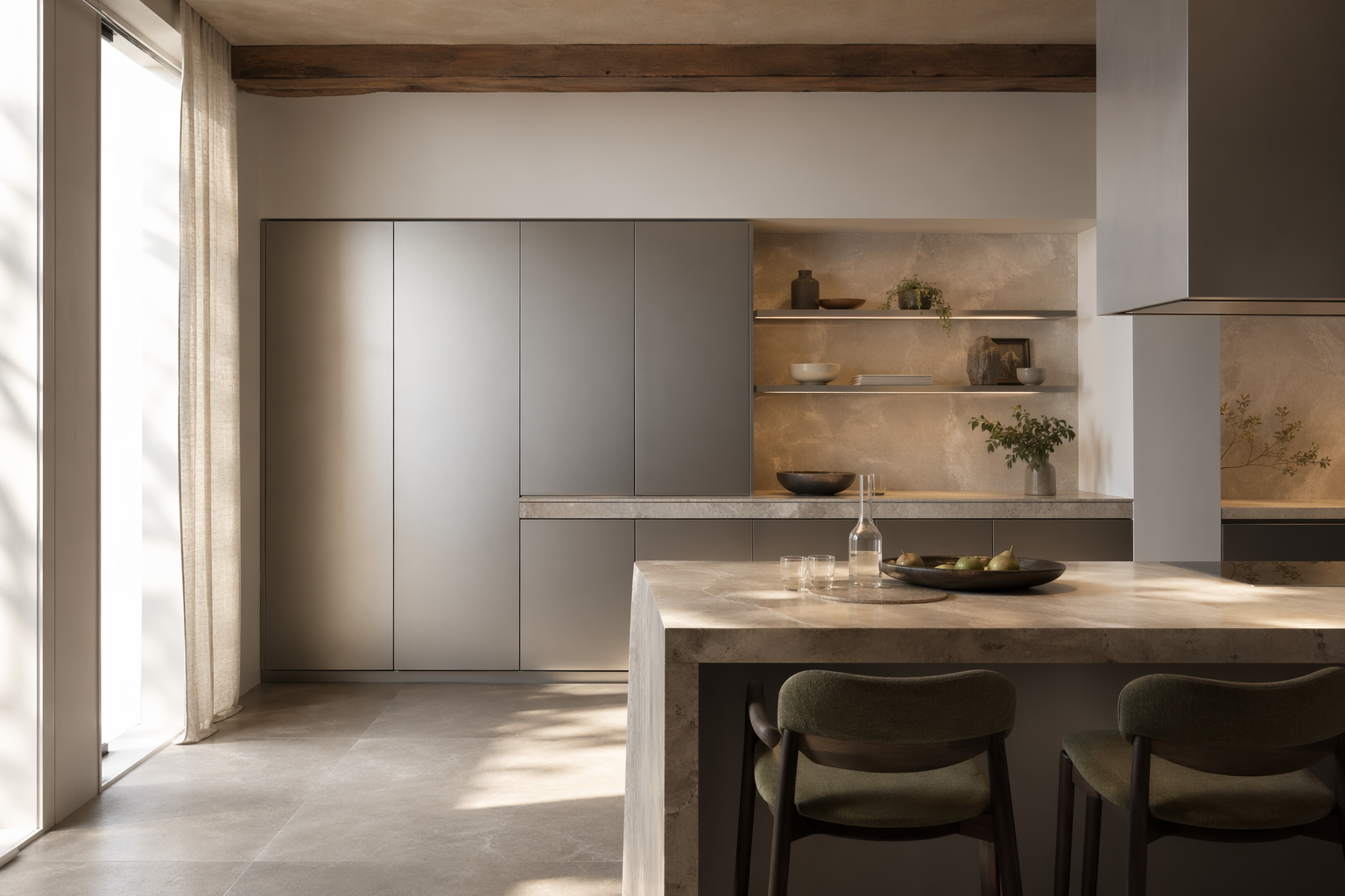 Open Shelving vs Closed Cabinetry in Luxury Kitchens — 304 stainless steel cabinetry editorial by Fadior