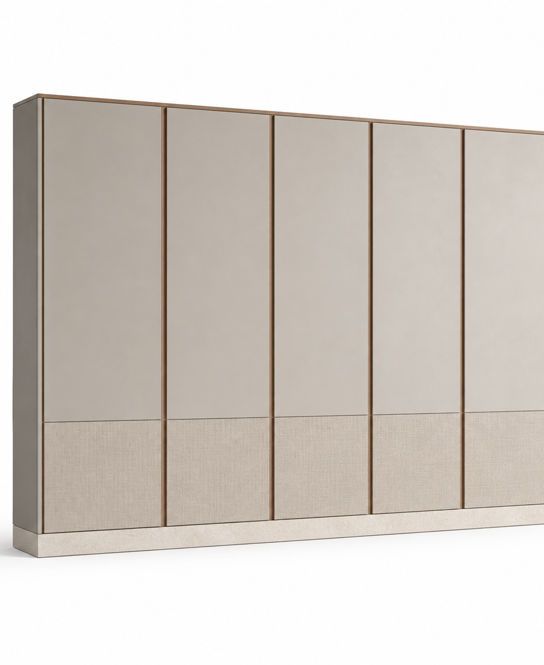 Fadior Terrazzo Wall Panel Suite with Linen Shadow Wainscot — 304 stainless steel wall panel system, front view