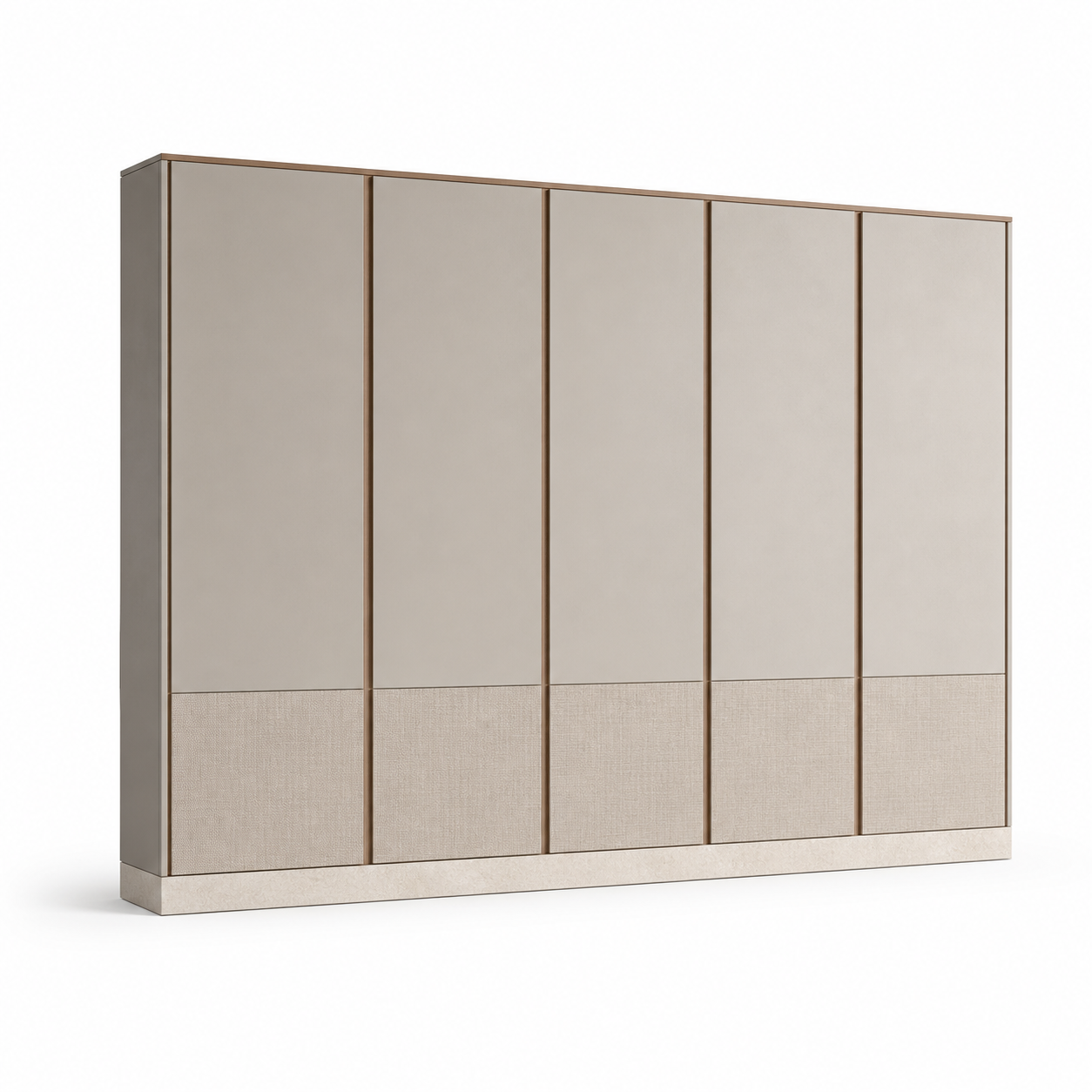 Fadior Terrazzo Wall Panel Suite with Linen Shadow Wainscot — 304 stainless steel wall panel system, front view