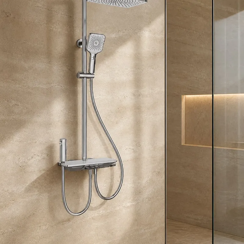 380 mm Glass-Panel Multi-Jet Shower System — HJ-028