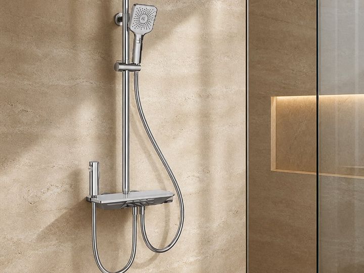 Shower Faucet System styled in a FADIOR HOME interior setting