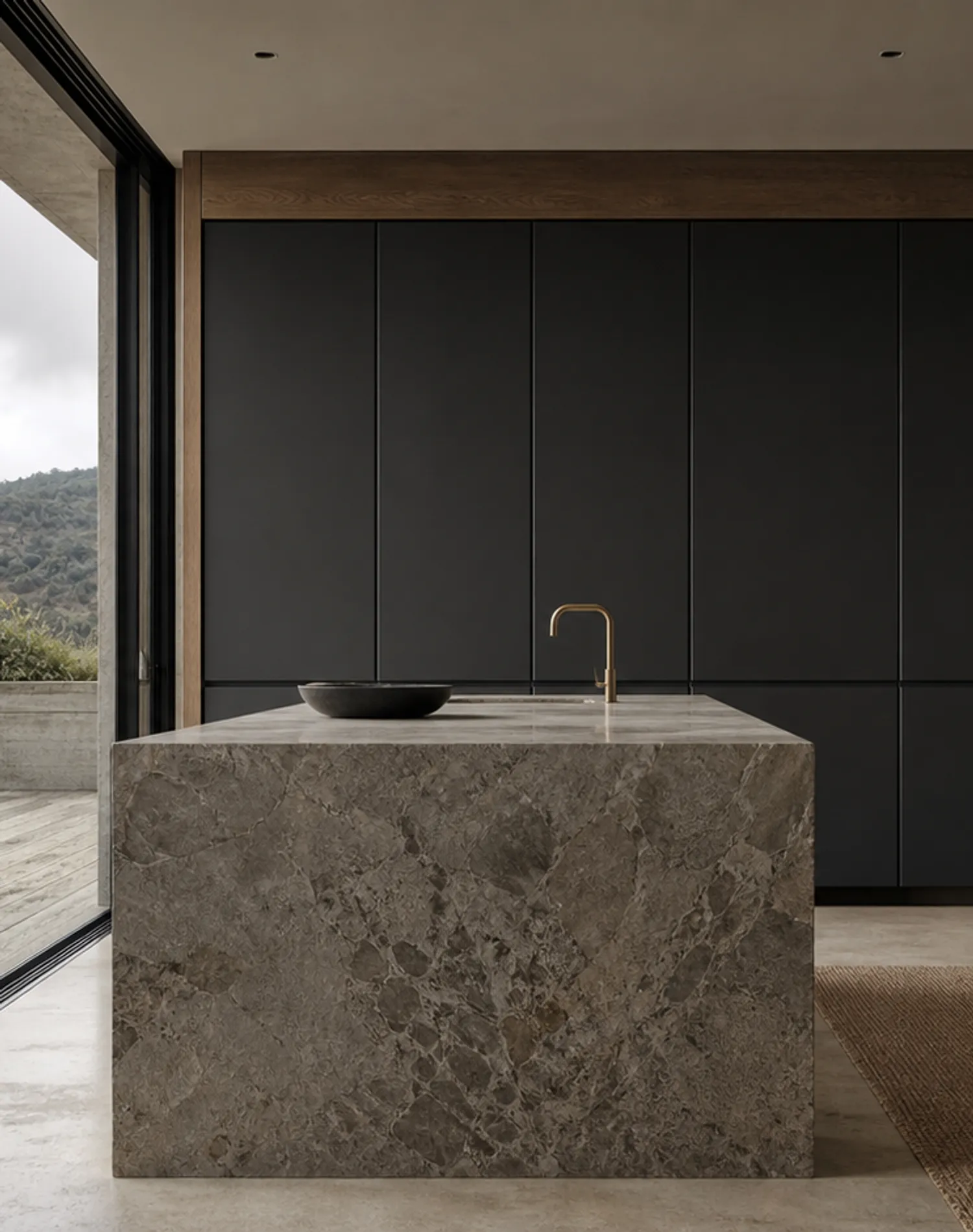 Fadior Atelier Kitchen Suite with Structural Datum Island — lifestyle setting with natural light and residential styling