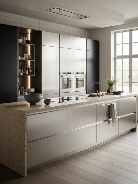 Fadior Abyss Kitchen Suite — 304 stainless steel kitchen system, front view