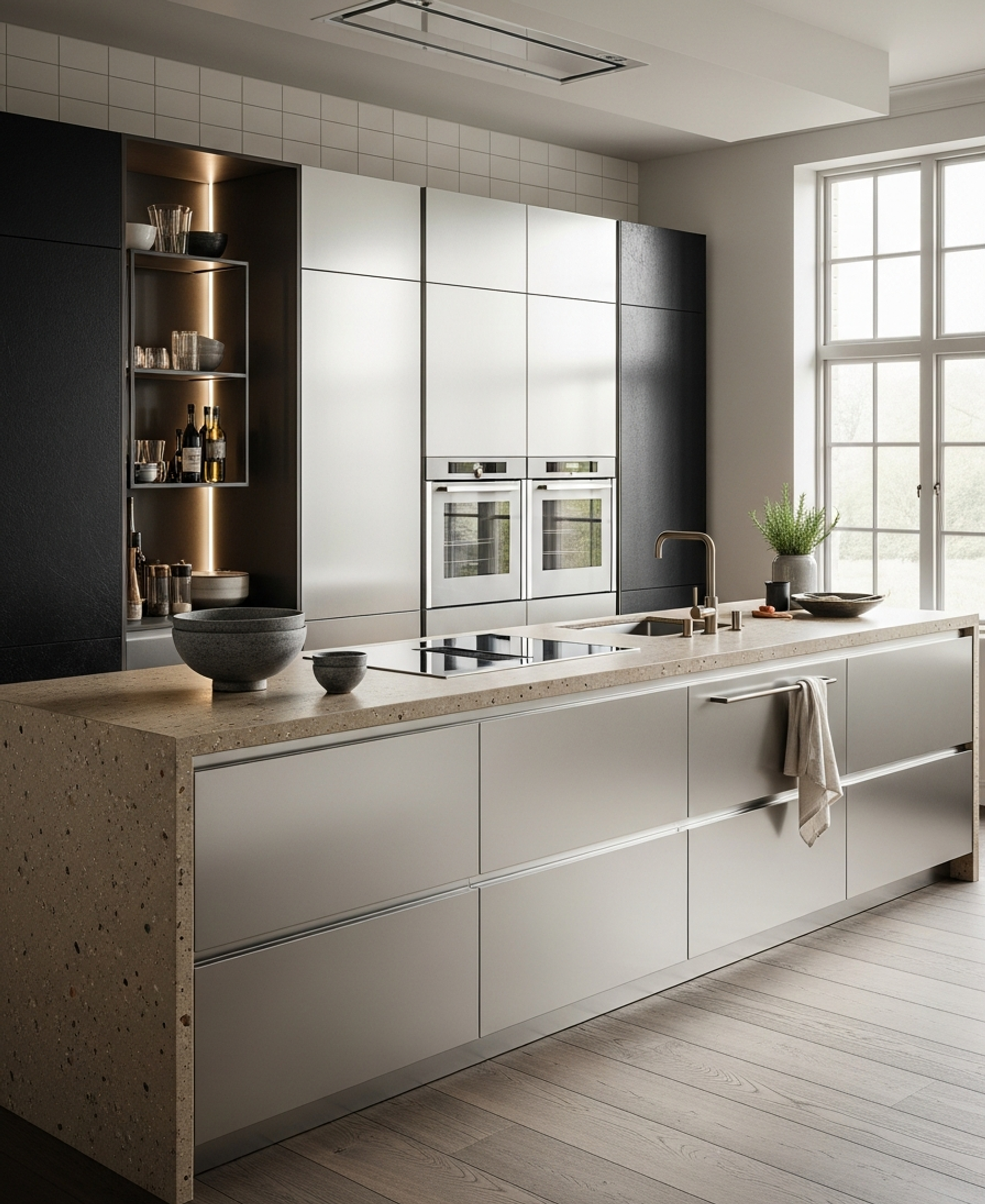 Fadior Abyss Kitchen Suite — 304 stainless steel kitchen system, front view