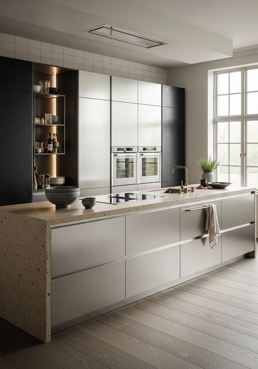 Fadior Abyss Kitchen Suite — 304 stainless steel kitchen system, front view