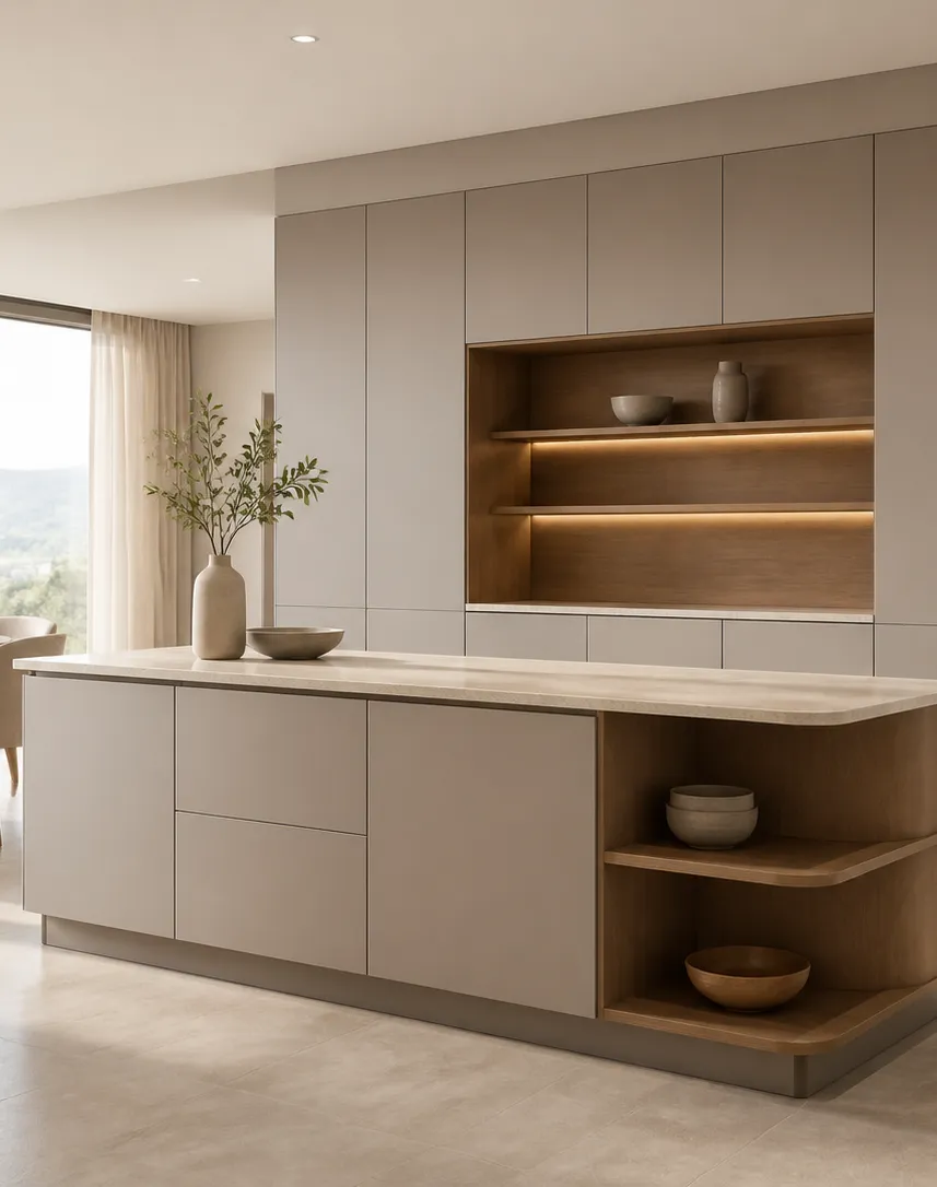 Suite de Cocina Silkstone con Península de Preparación Spectral perspectiva interior