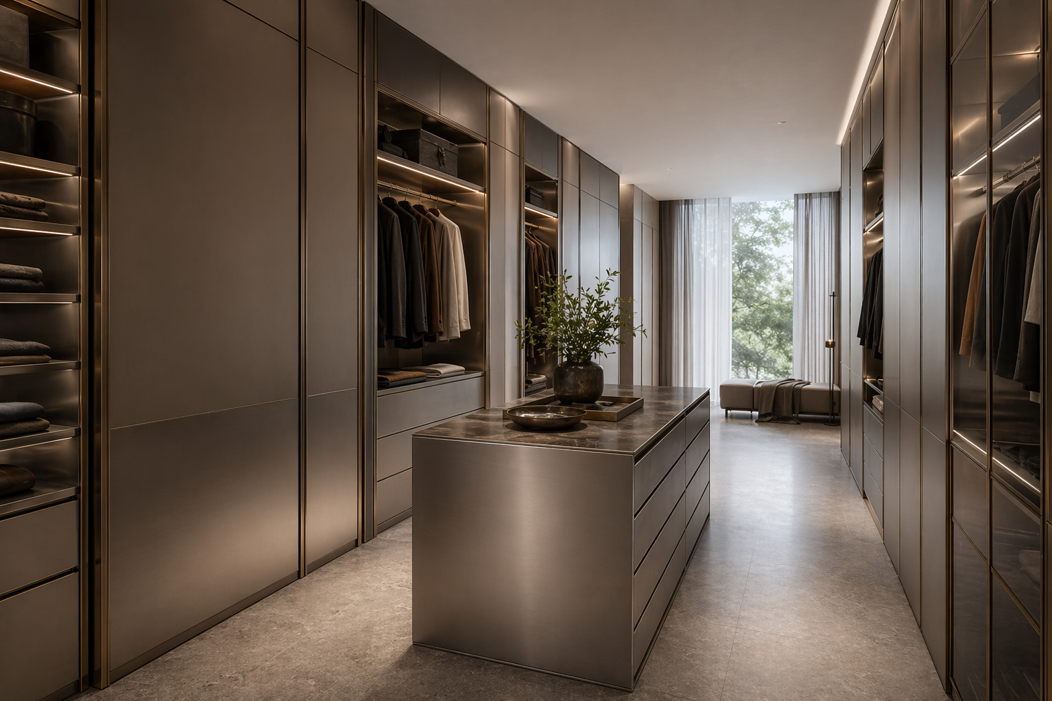 Fadior Brera Wardrobe Suite — interior room context showing cabinet integration