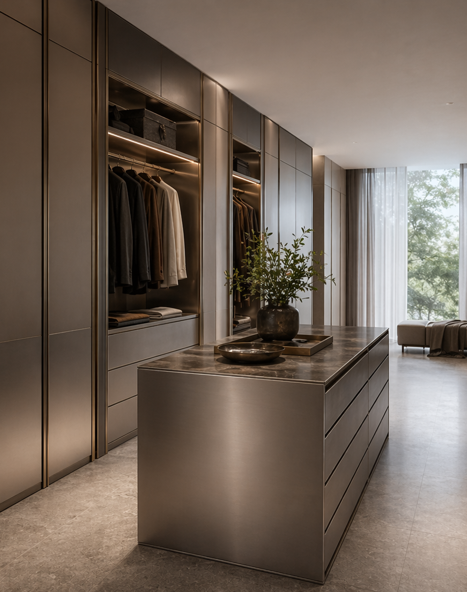 Fadior Brera Wardrobe Suite — interior room context showing cabinet integration