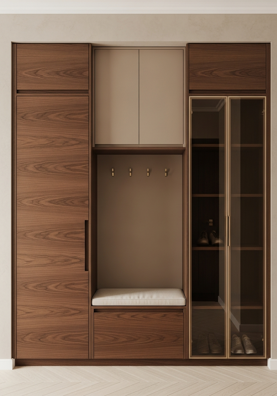 Fadior Archetype Entryway Console — interior room context showing cabinet integration