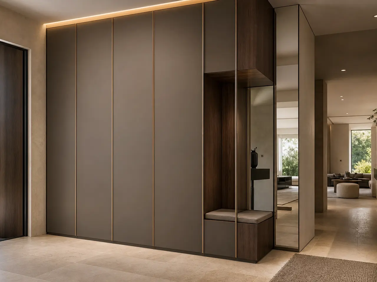 Fadior Savile Entryway Suite with Precision Arrival Wall — 304 stainless steel entryway system, front view