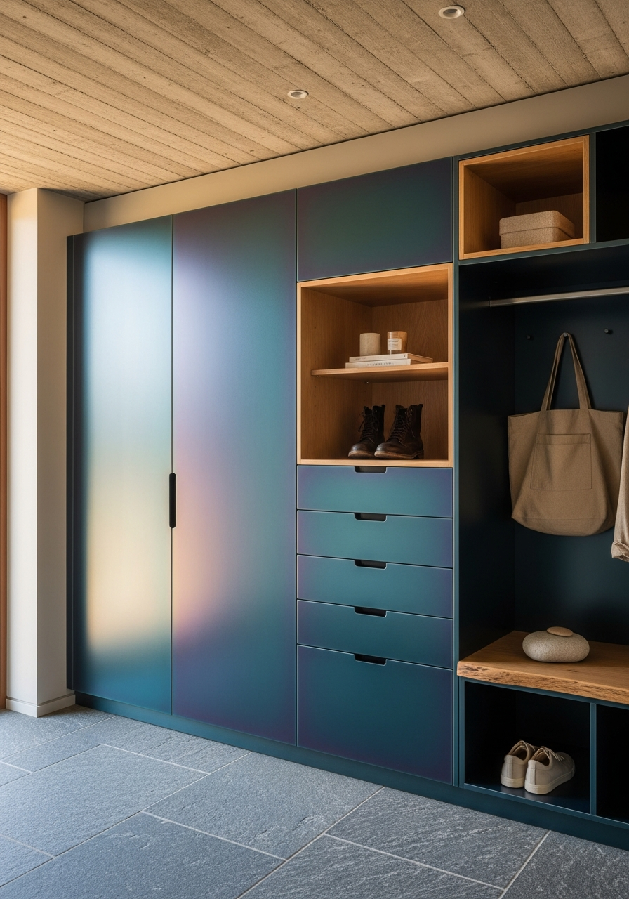 Fadior Archetype Entry Cabinet — interior room context showing cabinet integration