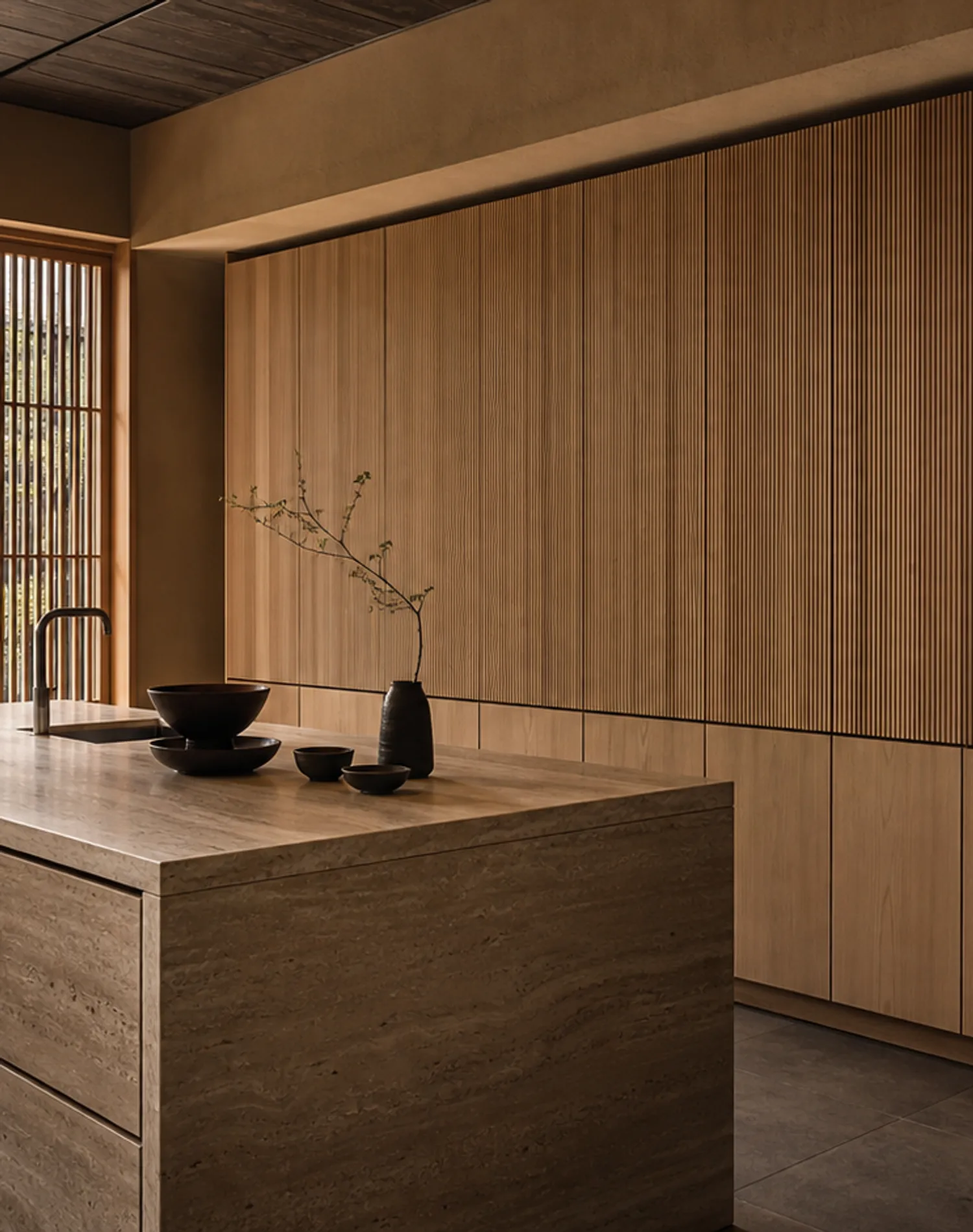 Suite de Cocina Riviera con Bahía Despensa Estriada estudio de adaptación