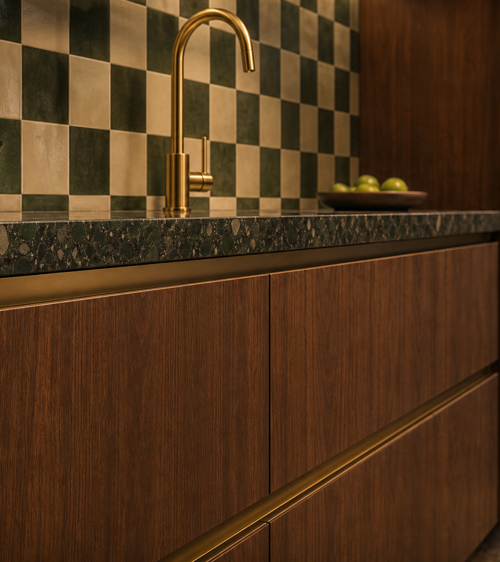 Fadior Riviera Smart Water Prep Kitchen — close-up of stainless steel finish and hardware detail