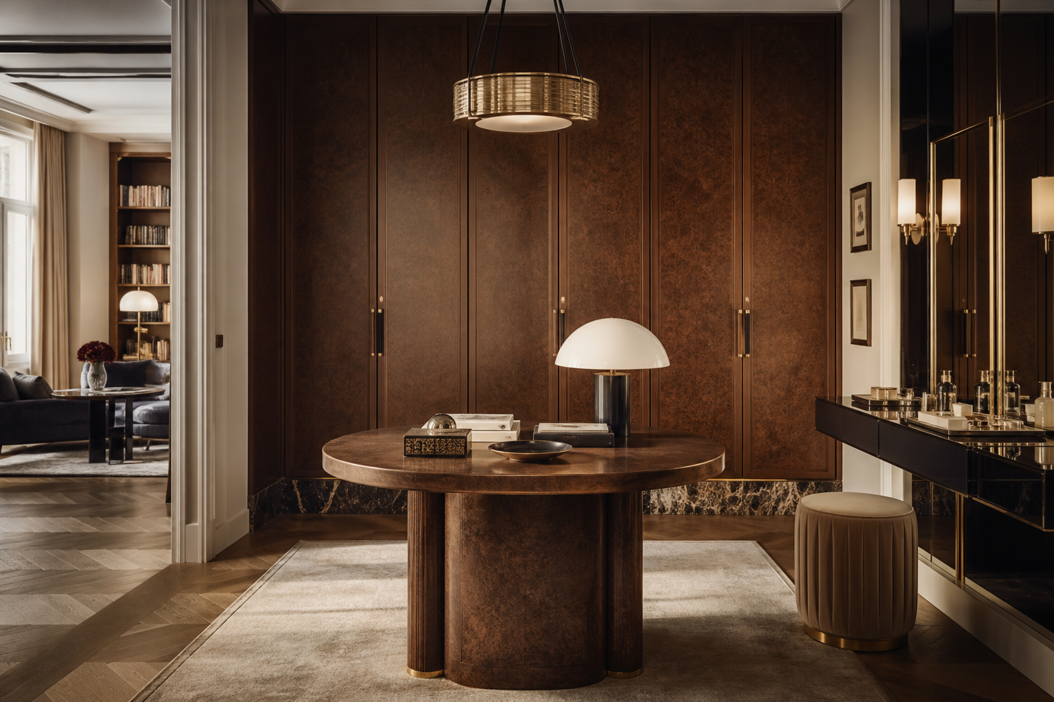 Conjunto de vestidor Voyage con galería de revelado de precisión perspectiva interior