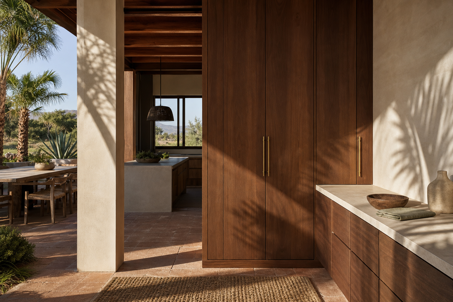 Fadior Radiance Wardrobe Suite with Bridge Prep Valet Wall — lifestyle setting with natural light and residential styling