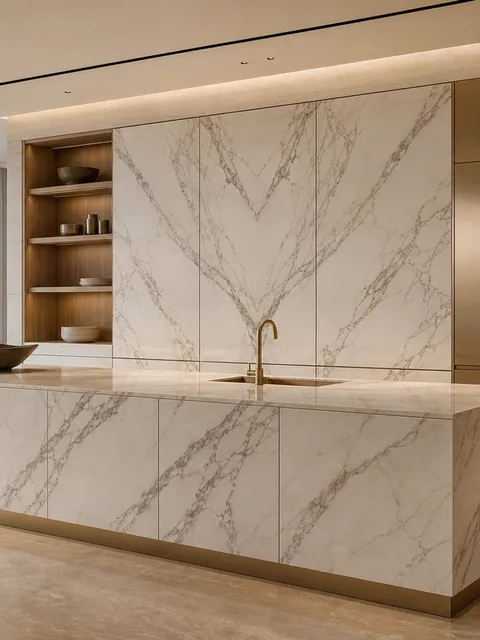 Fadior Atelier Kitchen Suite with Volume-Matched Chef Wall — 304 stainless steel kitchen system, front view