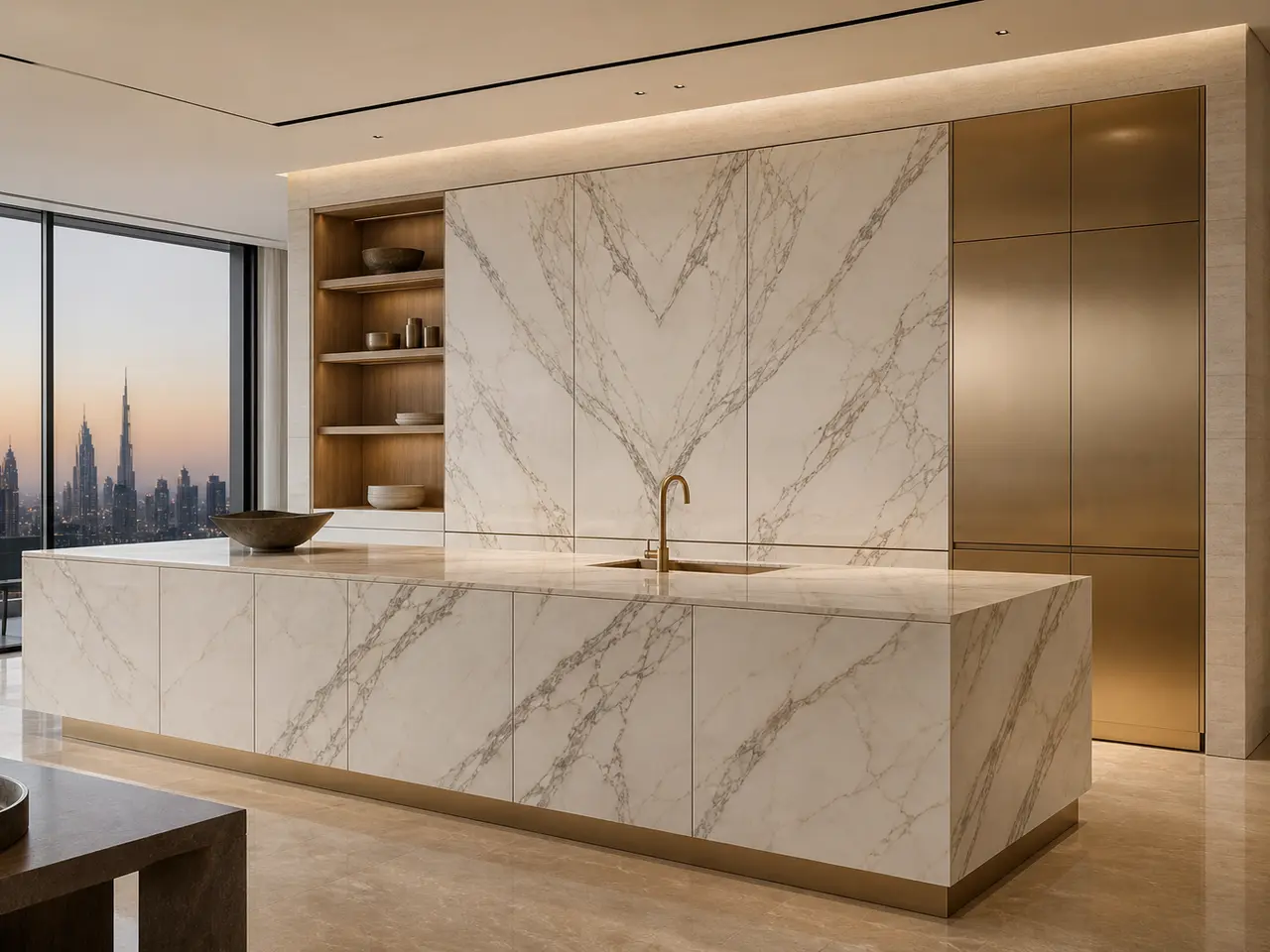 Fadior Atelier Kitchen Suite with Volume-Matched Chef Wall - custom 304 stainless steel kitchen cabinetry with residential finishes, storage planning, and daily workflow