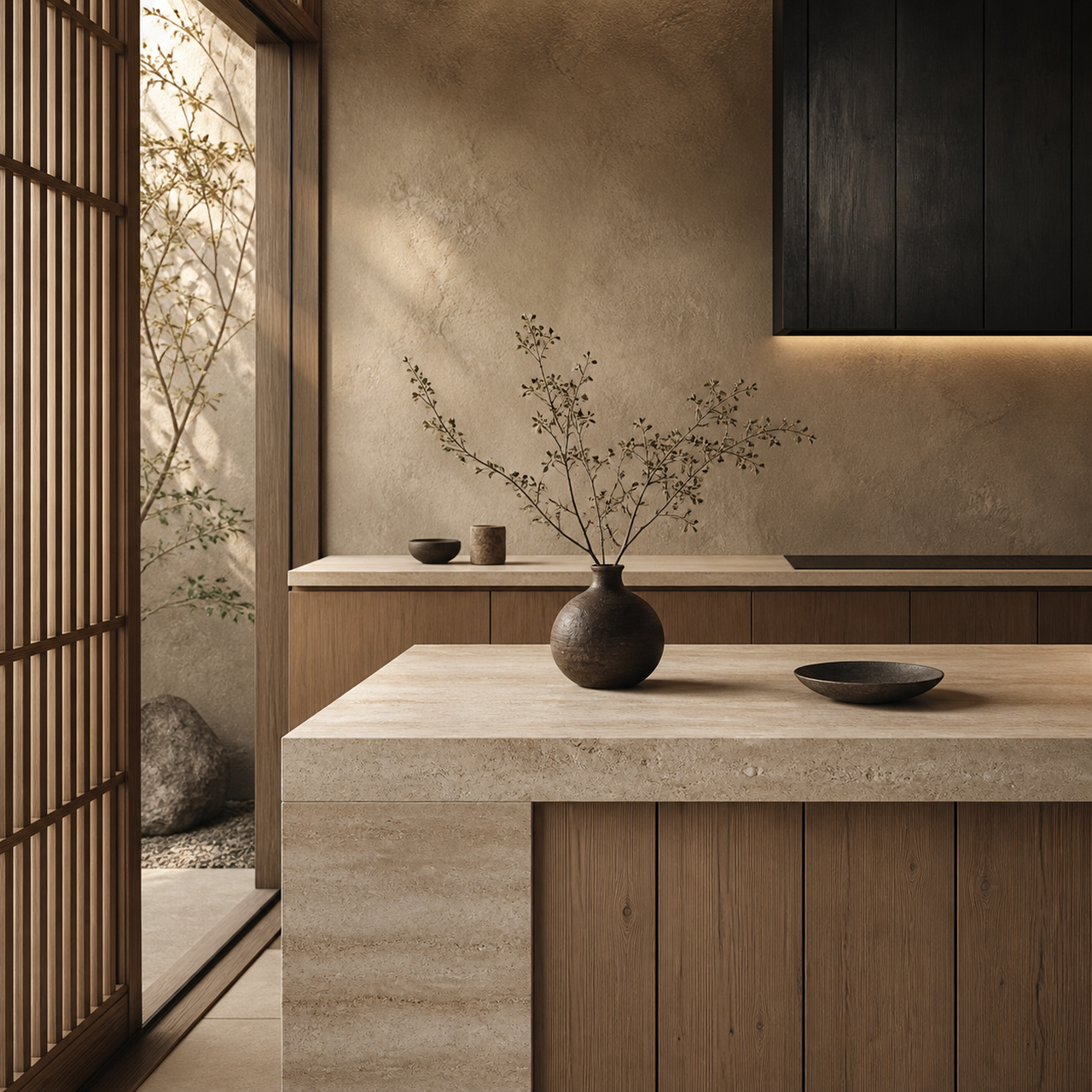 Cocina Courtyard Climate de Atelier acabado y detalle