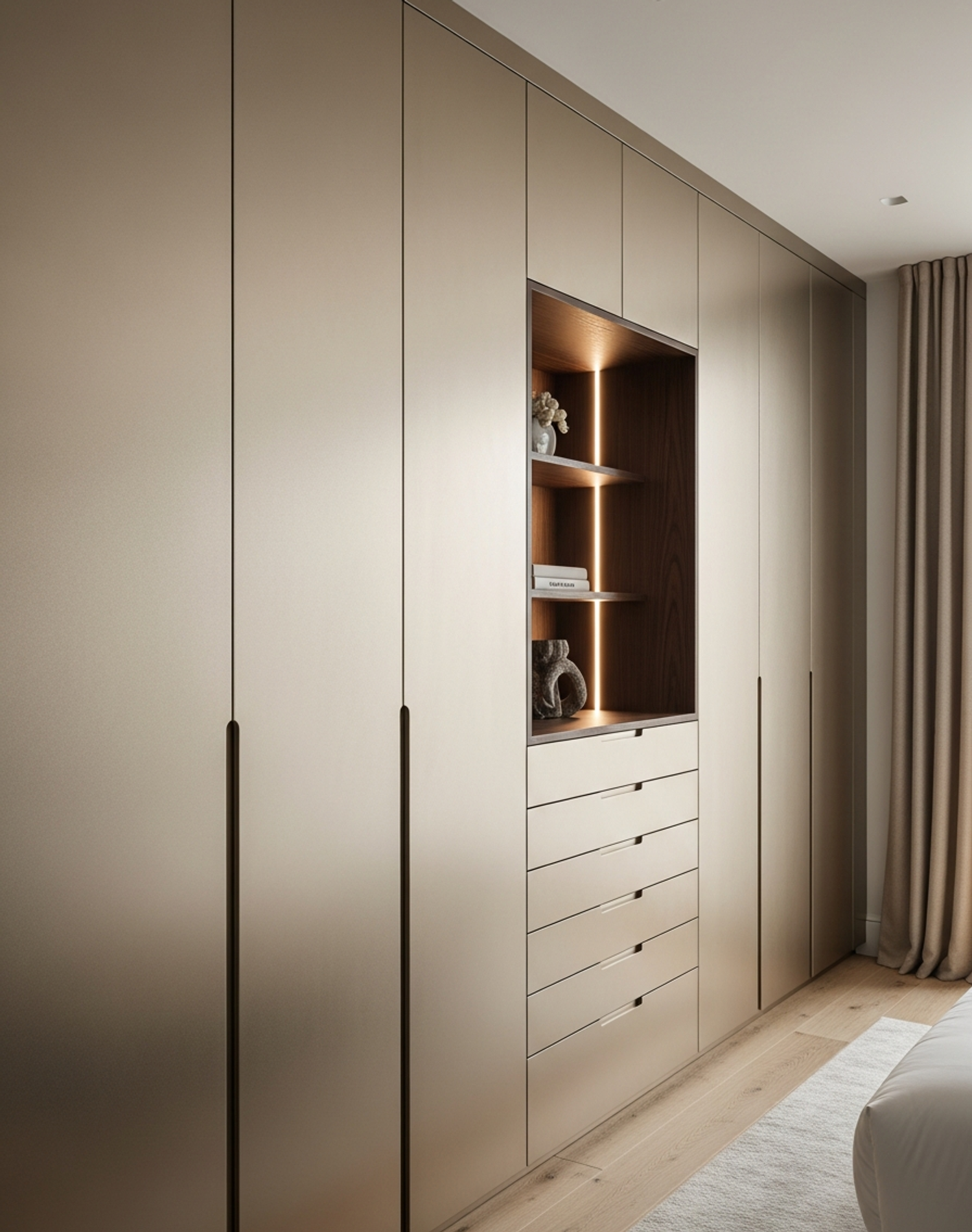 Fadior Brera Wardrobe Suite — interior room context showing cabinet integration