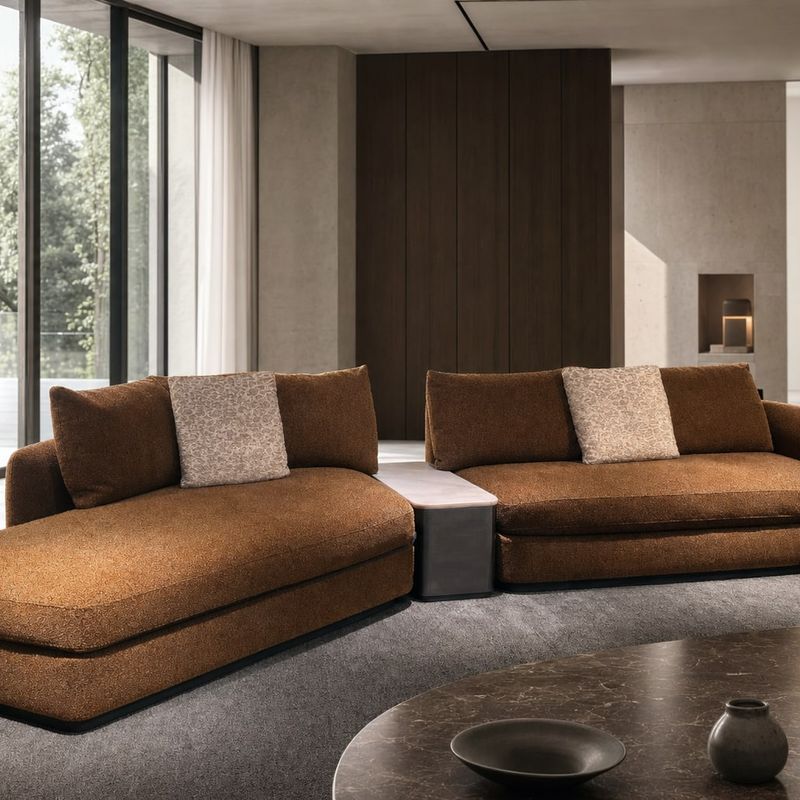 Modern Sofa (Genuine leather) styled in a FADIOR HOME interior setting
