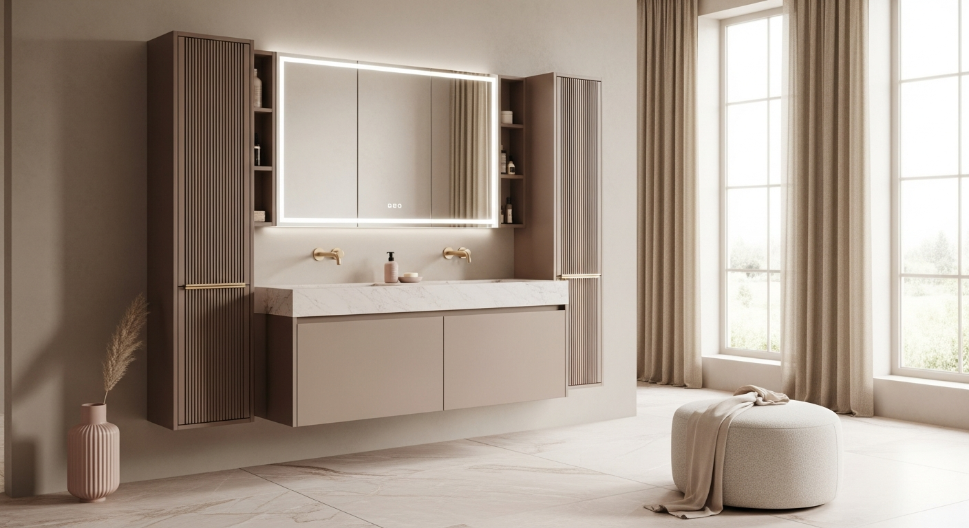 Fadior Verve Bath and Vanity Suite — lifestyle setting with natural light and residential styling
