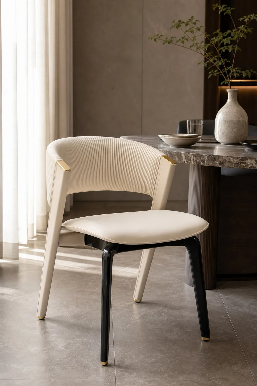 Lacquered Leg Dining Chair