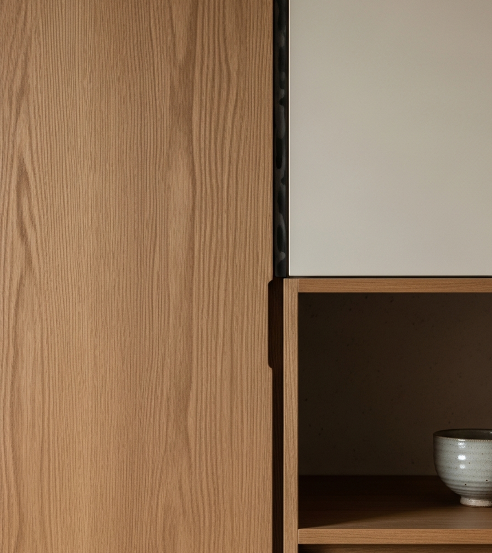 Fadior Brera Wardrobe — close-up of stainless steel finish and hardware detail