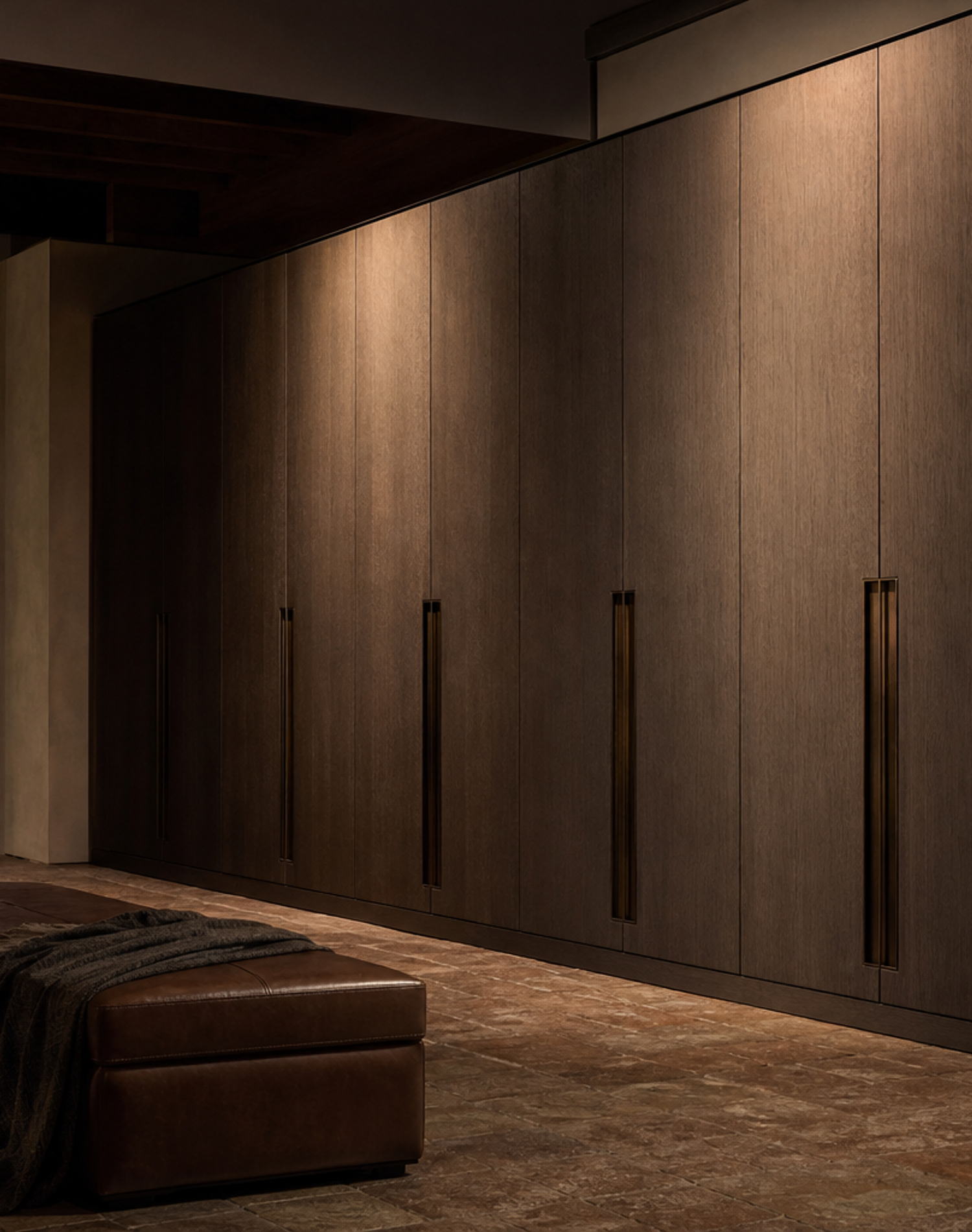 Fadior Voyage Wardrobe Suite with Floating Cedar Wardrobe Promenade — interior room context showing cabinet integration