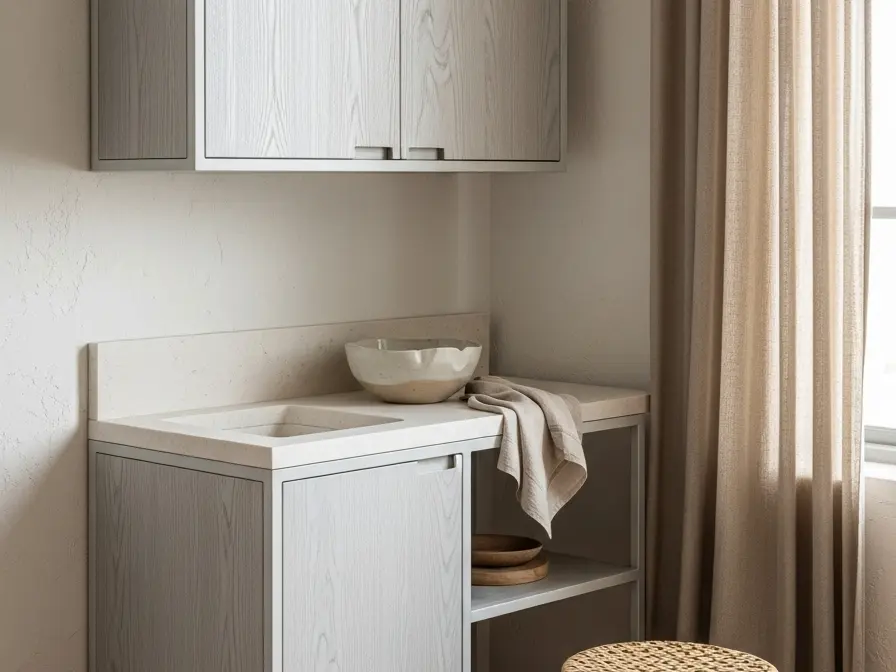 Fadior Soleil Balcony Suite - 304 stainless steel balcony cabinetry for humidity, laundry overflow, utility storage, and semi-outdoor residential use