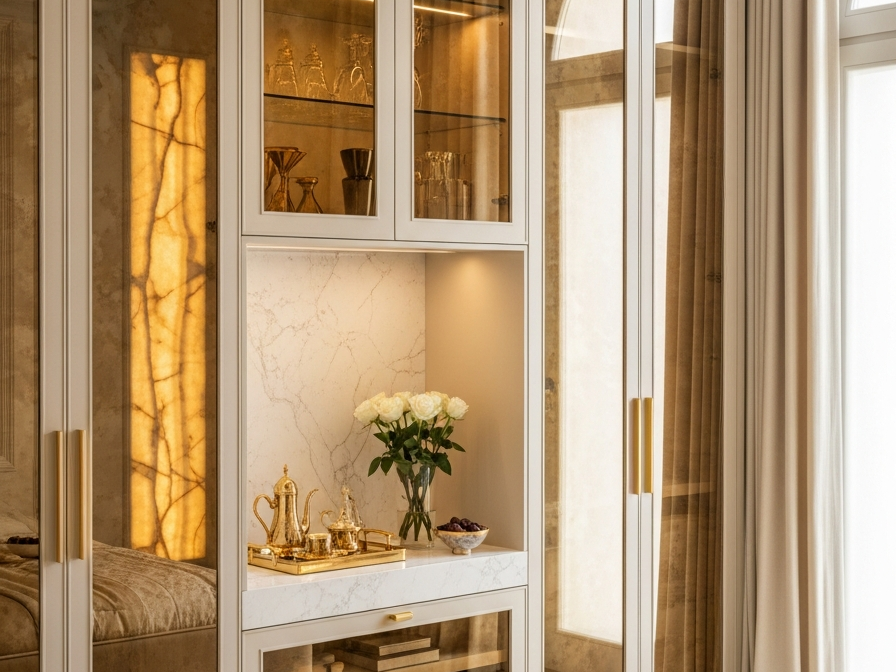 Fadior Elementum Wardrobe Suite — 304 stainless steel wardrobe system, front view